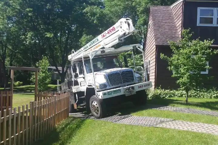 Accurate Tree Services truck in Greater Madison